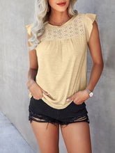 Load image into Gallery viewer, Ruffled Round Neck Cap Sleeve T-Shirt
