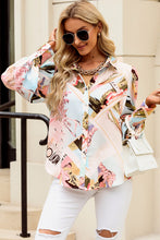 Load image into Gallery viewer, Printed Bishop Sleeve Collared Shirt