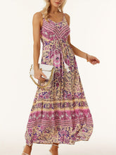 Load image into Gallery viewer, Printed Scoop Neck Midi Cami Dress