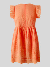 Load image into Gallery viewer, Ruffled Eyelet Cap Sleeve Mini Dress