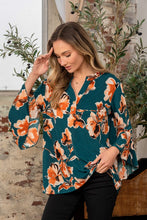 Load image into Gallery viewer, Sew In Love Full Size Wrinkle Free Floral Flounce Sleeve Top