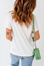 Load image into Gallery viewer, Letter Graphic Round Neck Short Sleeve T-Shirt