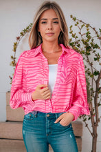 Load image into Gallery viewer, Printed Bishop Sleeve Collared Shirt