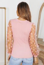 Load image into Gallery viewer, Double Take Textured Applique Long Sleeve Blouse