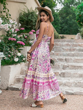 Load image into Gallery viewer, Tassel Printed V-Neck Maxi Dress