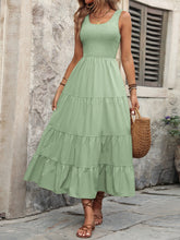 Load image into Gallery viewer, Smocked Scoop Neck Sleeveless Tank Dress