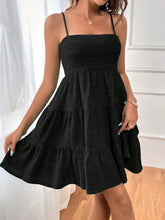 Load image into Gallery viewer, Smocked Tiered Sleeveless Mini Dress
