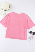 Load image into Gallery viewer, Round Neck Dropped Shoulder Top with Pocket