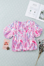 Load image into Gallery viewer, Paisley Print Short Sleeve Blouse
