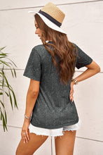 Load image into Gallery viewer, ROCK & ROLL Graphic Round Neck Short Sleeve Tee