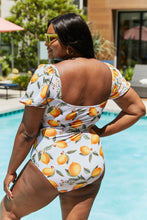 Load image into Gallery viewer, Marina West Swim Salty Air Puff Sleeve One-Piece in Citrus Orange