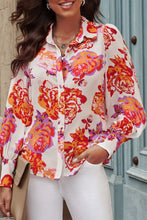 Load image into Gallery viewer, Printed Bishop Sleeve Collared Shirt