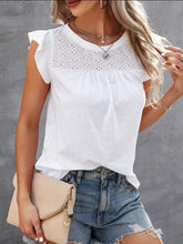 Load image into Gallery viewer, Ruffled Round Neck Cap Sleeve T-Shirt

