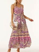 Load image into Gallery viewer, Printed Scoop Neck Midi Cami Dress
