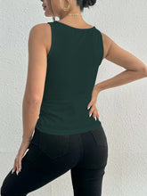Load image into Gallery viewer, Lace Detail Square Neck Wide Strap Tank
