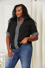 Load image into Gallery viewer, Double Take Embroidered Notched Neck Top
