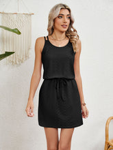 Load image into Gallery viewer, Eyelet Scoop Neck Sleeveless Dress
