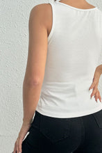 Load image into Gallery viewer, Lace Detail Square Neck Wide Strap Tank
