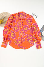 Load image into Gallery viewer, Printed Bishop Sleeve Collared Shirt
