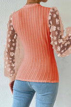 Load image into Gallery viewer, Double Take Textured Applique Long Sleeve Blouse
