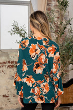 Load image into Gallery viewer, Sew In Love Full Size Wrinkle Free Floral Flounce Sleeve Top
