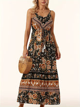 Load image into Gallery viewer, Printed Scoop Neck Midi Cami Dress
