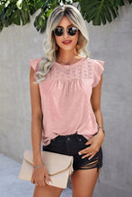 Load image into Gallery viewer, Ruffled Round Neck Cap Sleeve T-Shirt

