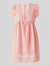 Load image into Gallery viewer, Ruffled Eyelet Cap Sleeve Mini Dress
