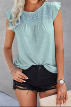 Load image into Gallery viewer, Ruffled Round Neck Cap Sleeve T-Shirt
