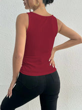 Load image into Gallery viewer, Lace Detail Square Neck Wide Strap Tank
