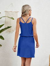 Load image into Gallery viewer, Eyelet Scoop Neck Sleeveless Dress
