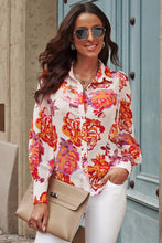 Load image into Gallery viewer, Printed Bishop Sleeve Collared Shirt
