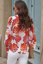 Load image into Gallery viewer, Printed Bishop Sleeve Collared Shirt
