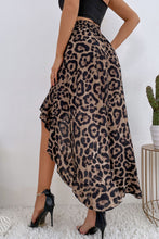 Load image into Gallery viewer, Leopard Ruffle Hem High-Low Skirt
