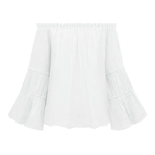 Load image into Gallery viewer, Off-Shoulder Frill Trim Blouse

